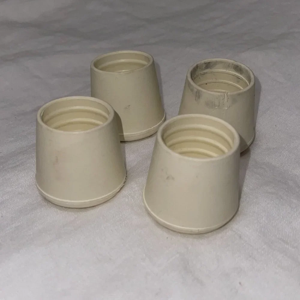 4 Pack White Rubber Furniture Leg Tips